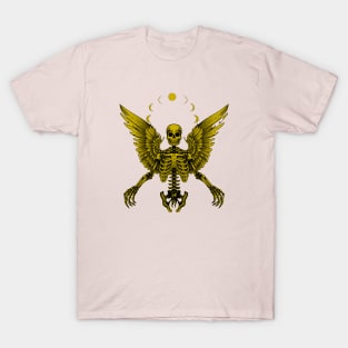 skeletons with wings moon phase T-Shirt